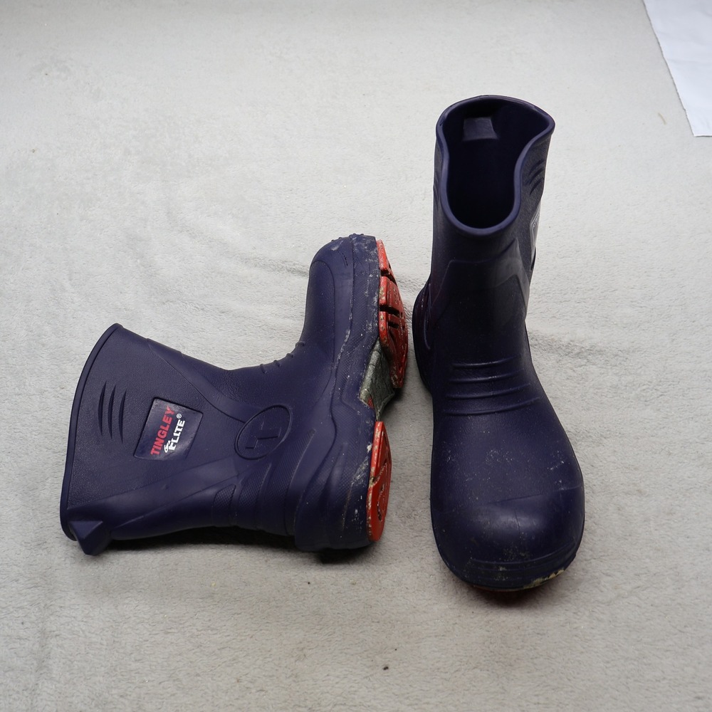 Tingley Flite Unisex M6 W8 Rain Boots Blue Waterproof Slip Resistant Utility